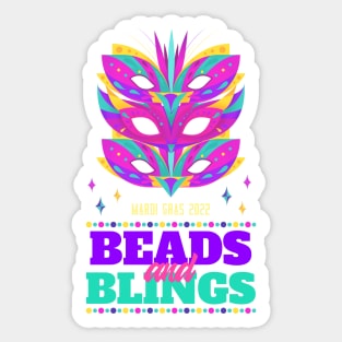 Carnival Party Mardi Gras 2022 Beads And Blings Sticker